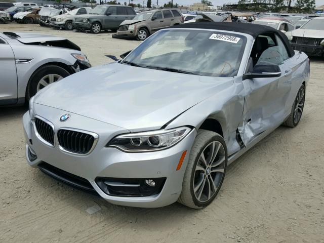 WBA1K5C51FV473708 - 2015 BMW 228 I SILVER photo 2