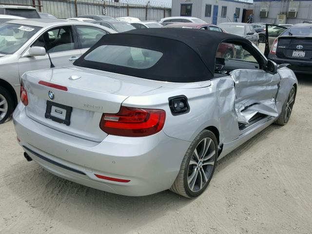 WBA1K5C51FV473708 - 2015 BMW 228 I SILVER photo 4