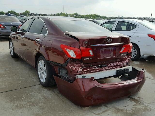 JTHBJ46G472149378 - 2007 LEXUS ES 350 BURGUNDY photo 3