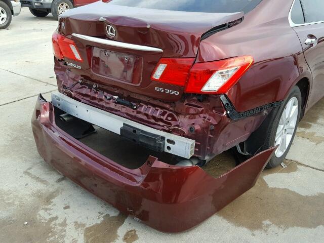 JTHBJ46G472149378 - 2007 LEXUS ES 350 BURGUNDY photo 9