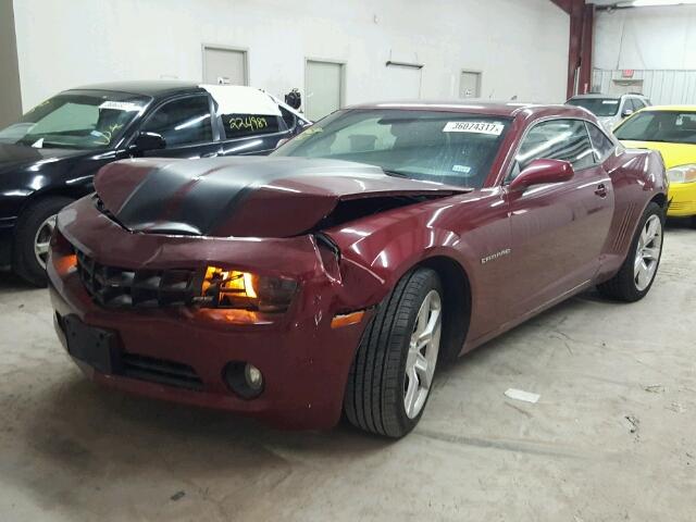 2G1FC1EV6A9168821 - 2010 CHEVROLET CAMARO LT RED photo 2