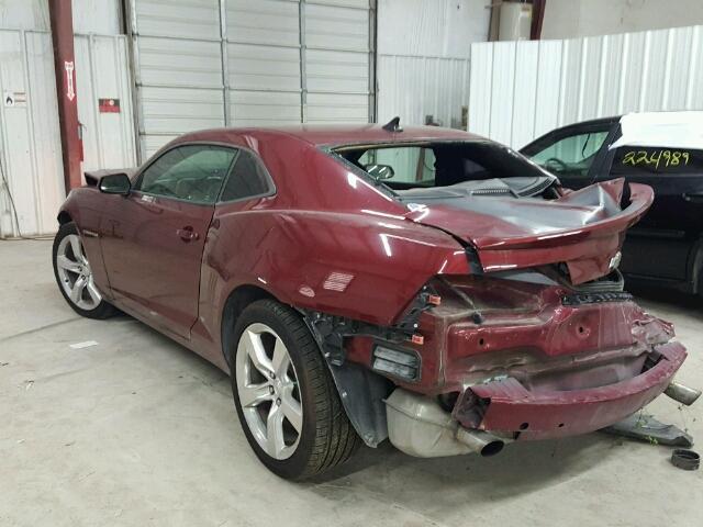 2G1FC1EV6A9168821 - 2010 CHEVROLET CAMARO LT RED photo 3