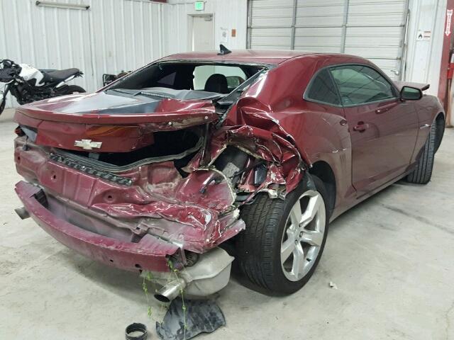 2G1FC1EV6A9168821 - 2010 CHEVROLET CAMARO LT RED photo 4