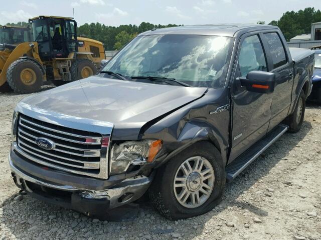 1FTFW1ET6DKD20046 - 2013 FORD F150 SUPER GRAY photo 2