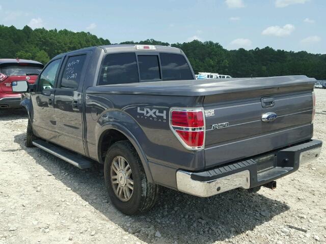 1FTFW1ET6DKD20046 - 2013 FORD F150 SUPER GRAY photo 3
