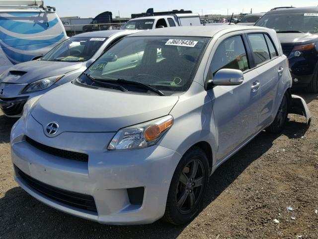 JTKKUPB40D1036849 - 2013 TOYOTA SCION XD SILVER photo 2