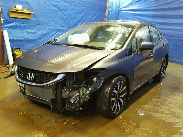 19XFB2F99FE223479 - 2015 HONDA CIVIC EXL ნაცრისფერი ფოტო 2