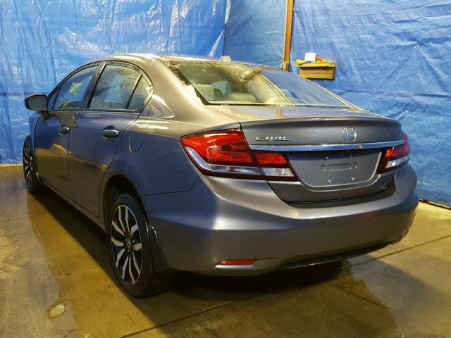 19XFB2F99FE223479 - 2015 HONDA CIVIC EXL ნაცრისფერი ფოტო 3