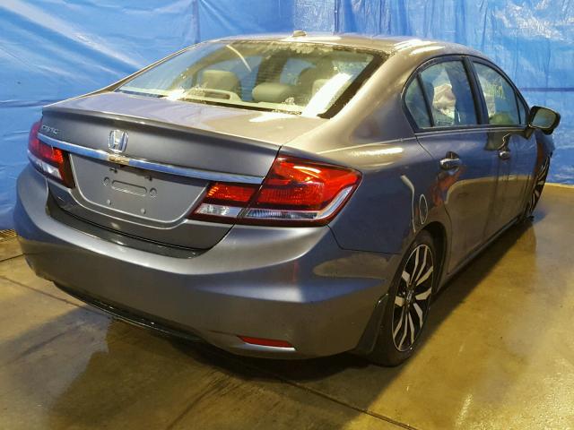 19XFB2F99FE223479 - 2015 HONDA CIVIC EXL ნაცრისფერი ფოტო 4