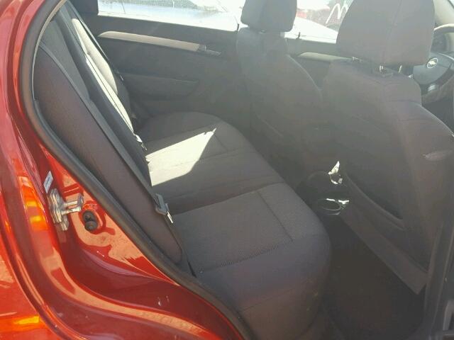 KL1TD5DE7AB046345 - 2010 CHEVROLET AVEO LS RED photo 6