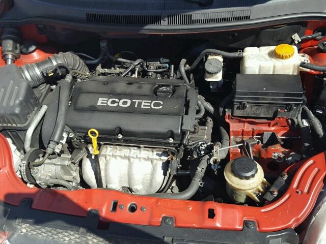 KL1TD5DE7AB046345 - 2010 CHEVROLET AVEO LS RED photo 7