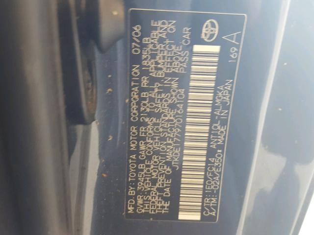 JTKDE177970164104 - 2007 TOYOTA SCION TC 黑色 照片 10