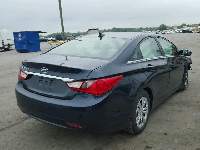 5NPEB4ACXBH102279 - 2011 HYUNDAI SONATA GLS BLUE photo 4