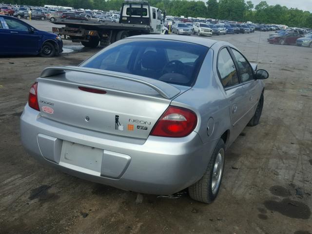 1B3ES56C15D141966 - 2005 DODGE NEON SXT SILVER photo 4