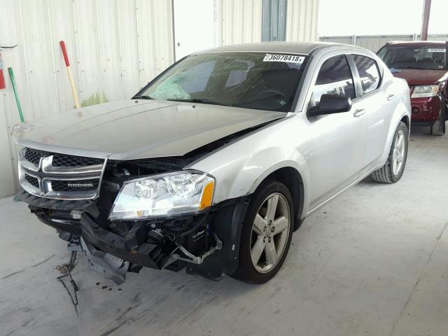 1B3BD4FB7BN609252 - 2011 DODGE AVENGER EX SILVER photo 2