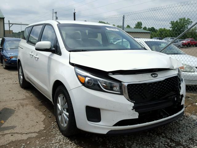 KNDMA5C17G6150033 - 2016 KIA SEDONA L WHITE photo 1