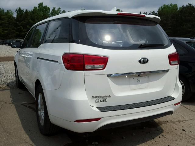 KNDMA5C17G6150033 - 2016 KIA SEDONA L WHITE photo 3