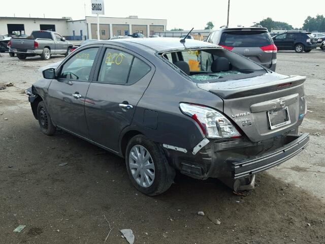 3N1CN7AP1GL814578 - 2016 NISSAN VERSA S GRAY photo 3