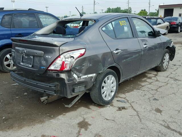 3N1CN7AP1GL814578 - 2016 NISSAN VERSA S GRAY photo 4