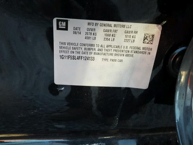 1G11F5SL4FF124133 - 2015 CHEVROLET MALIBU LTZ 黑色 照片 10