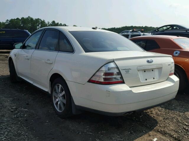 1FAHP24W59G101442 - 2009 FORD TAURUS SEL WHITE photo 3