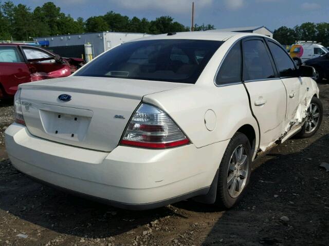 1FAHP24W59G101442 - 2009 FORD TAURUS SEL WHITE photo 4