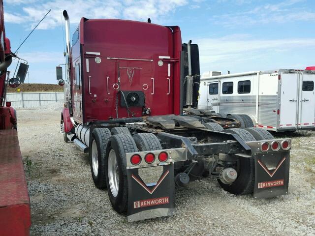 1XKWD69X34F397932 - 2004 KENWORTH CONSTRUCT BURGUNDY photo 3