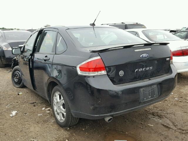 1FAHP36N69W260132 - 2009 FORD FOCUS SES BLACK photo 3