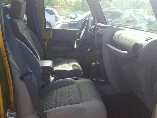 1J8GA591X7L122077 - 2007 JEEP WRANGLER S GREEN photo 5