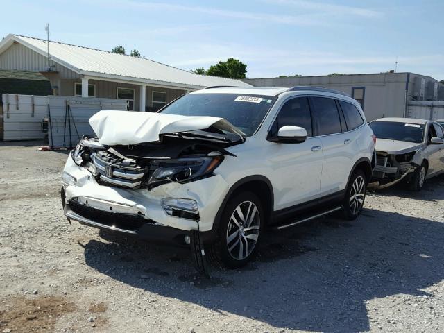 5FNYF6H04HB041236 - 2017 HONDA PILOT ELIT WHITE photo 2