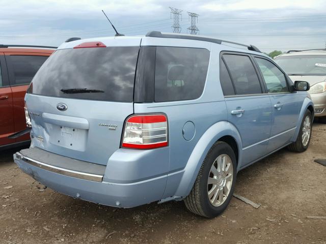 1FMDK06W28GA08266 - 2008 FORD TAURUS X L BLUE photo 4