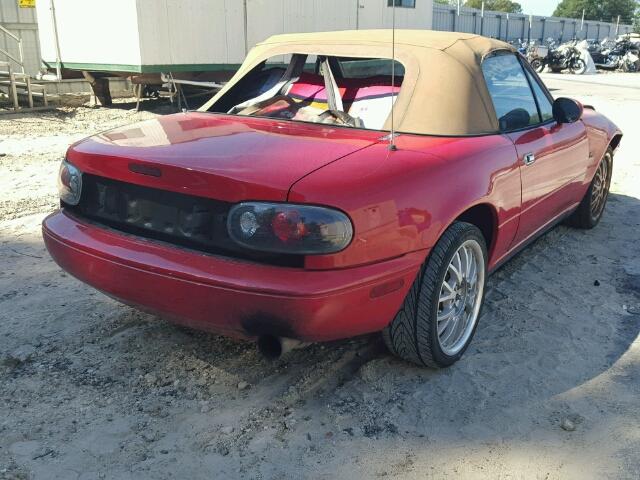 JM1NA351XL0126621 - 1990 MAZDA MX-5 MIATA RED photo 4