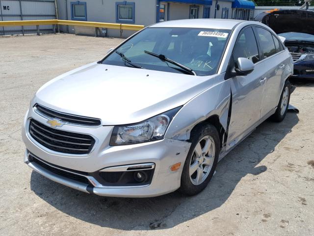 1G1PD5SB3F7256026 - 2015 CHEVROLET CRUZE LT SILVER photo 2