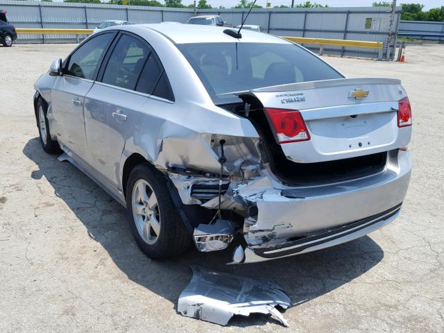 1G1PD5SB3F7256026 - 2015 CHEVROLET CRUZE LT SILVER photo 3