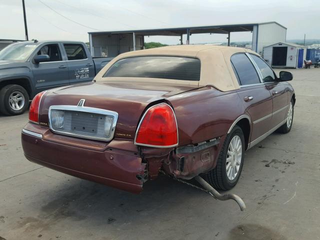 1LNHM83W24Y663675 - 2004 LINCOLN TOWN CAR U BURGUNDY photo 4