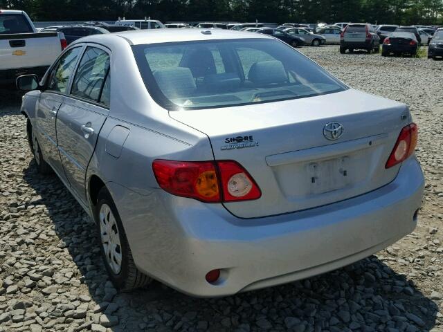 2T1BU4EEXAC327540 - 2010 TOYOTA COROLLA BA SILVER photo 3