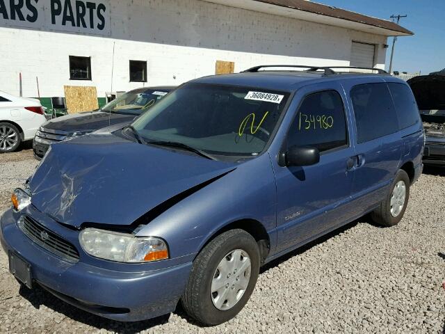 4N2XN11T6XD839648 - 1999 NISSAN QUEST SE BLUE photo 2