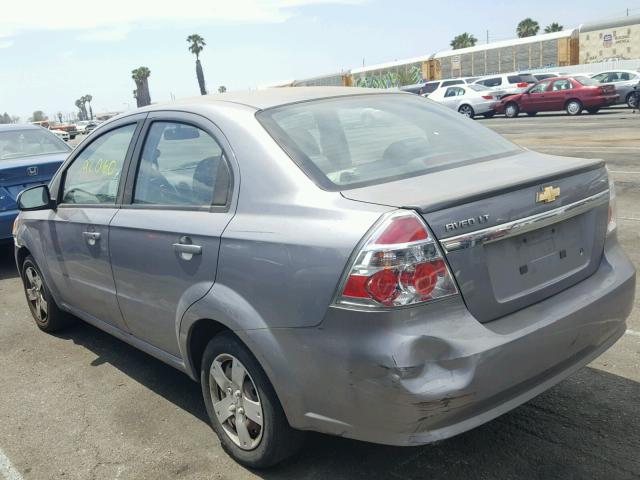 KL1TD5DE8AB118038 - 2010 CHEVROLET AVEO LS GRAY photo 3