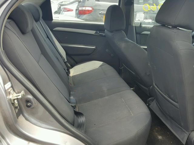 KL1TD5DE8AB118038 - 2010 CHEVROLET AVEO LS GRAY photo 6