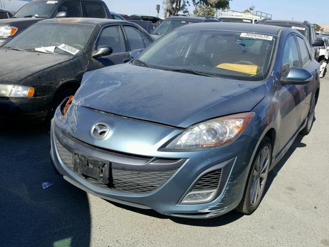 JM1BL1H65A1203198 - 2010 MAZDA 3 S BLUE photo 2