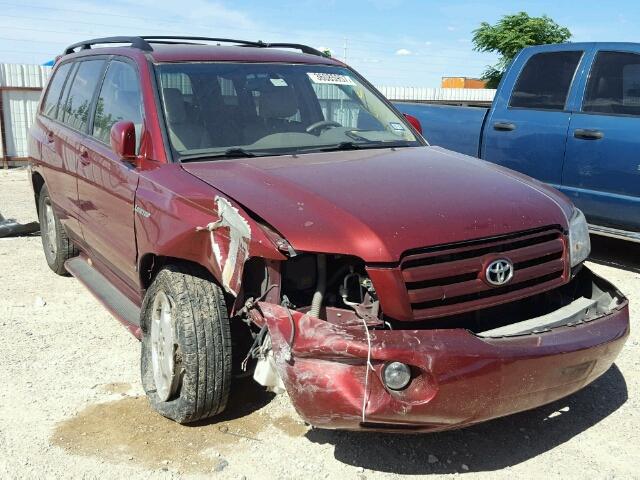 JTEDP21A050061383 - 2005 TOYOTA HIGHLANDER RED photo 1