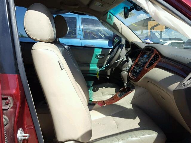 JTEDP21A050061383 - 2005 TOYOTA HIGHLANDER RED photo 5