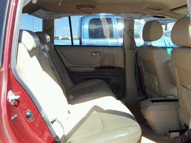 JTEDP21A050061383 - 2005 TOYOTA HIGHLANDER RED photo 6