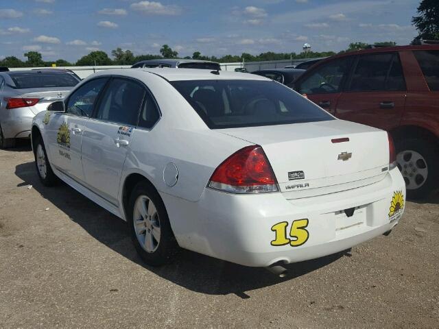 2G1WF5E35D1207172 - 2013 CHEVROLET IMPALA LS WHITE photo 3