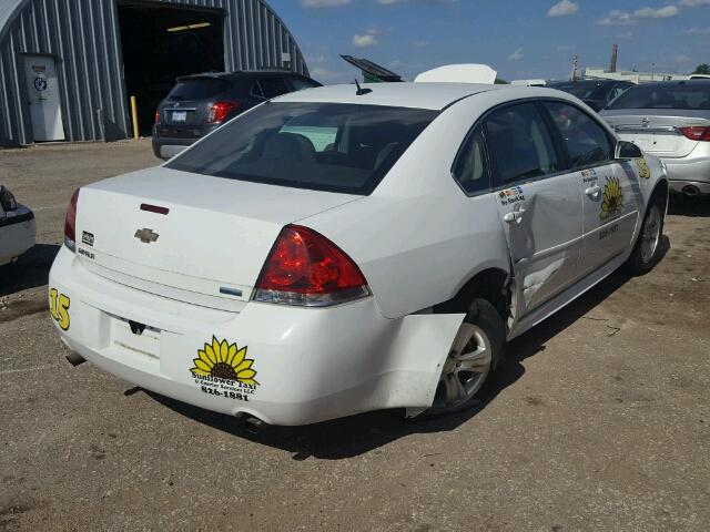 2G1WF5E35D1207172 - 2013 CHEVROLET IMPALA LS WHITE photo 4