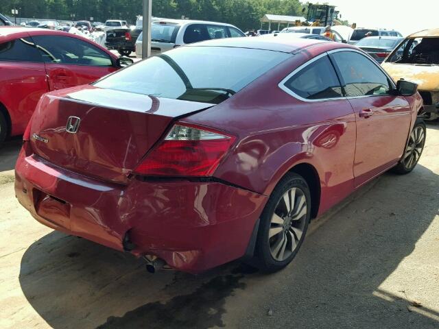 1HGCS12768A012703 - 2008 HONDA ACCORD EX RED photo 4