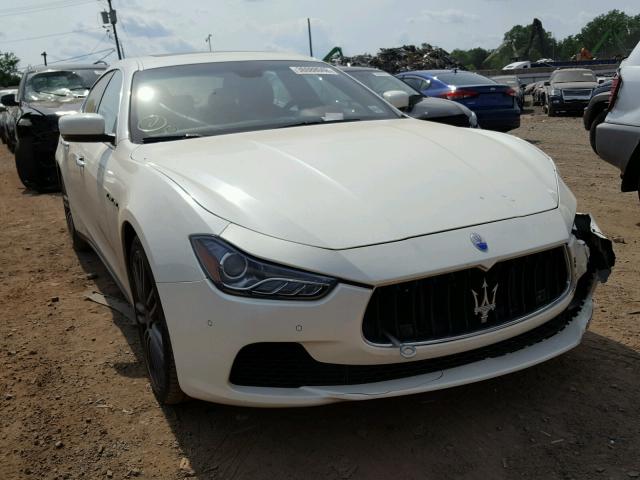 ZAM57RTAXE1109542 - 2014 MASERATI GHIBLI S WHITE photo 1