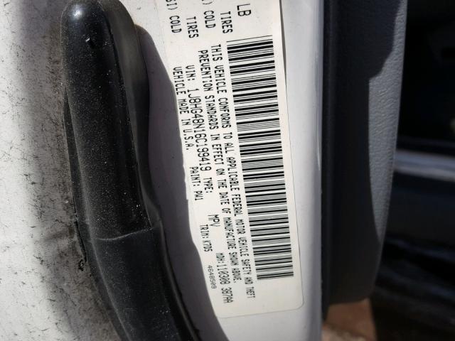 1J8HG48N16C199419 - 2006 JEEP COMMANDER WHITE photo 10