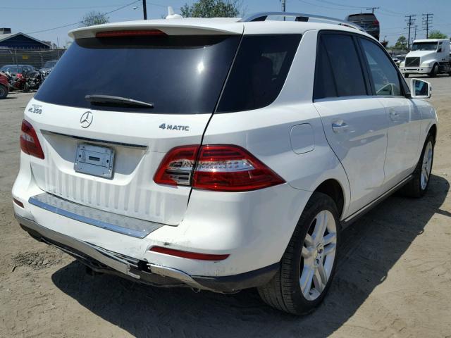 4JGDA5HBXEA280444 - 2014 MERCEDES-BENZ ML 350 4MA WHITE photo 4