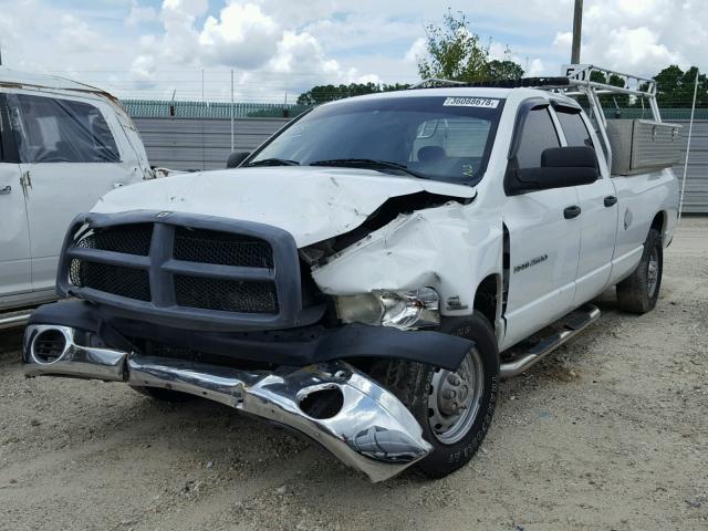 3D7KR28C25G845353 - 2005 DODGE RAM 2500 S WHITE photo 2